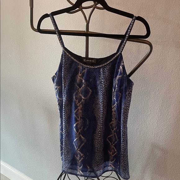 INC International Concepts Tops - INC International Concepts Blue and Brown Snake Print Camisole med